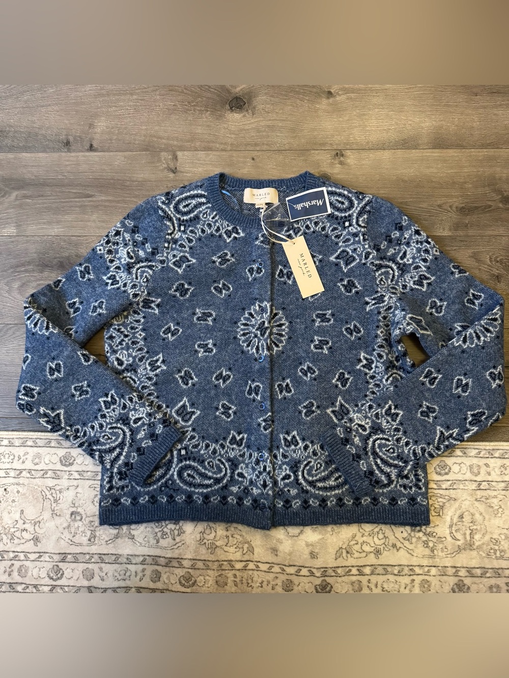 MARLED Marshalls viral bandana sweater in blue 🔷
